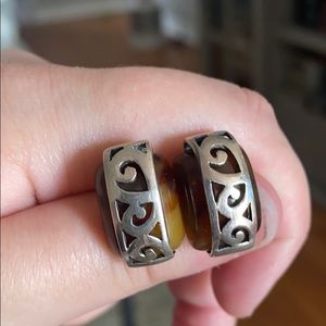 Tigers eyes and sicker earrings